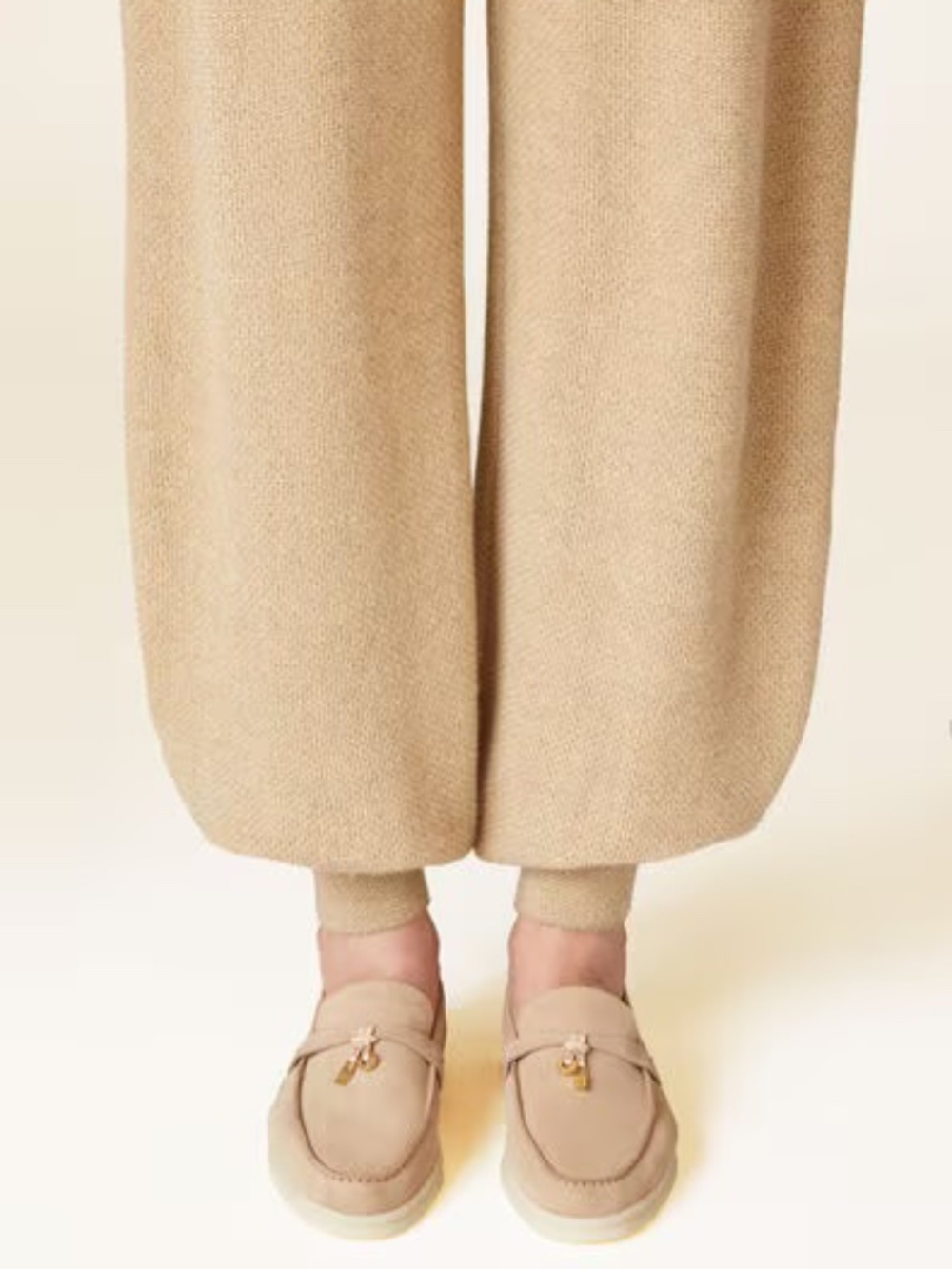 EUC Loro Piana Summer Walk Suede Loafers in Sandstone Size 7 Luxury!